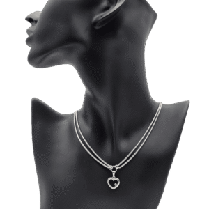 Collier Argenté Coeur Elodia
