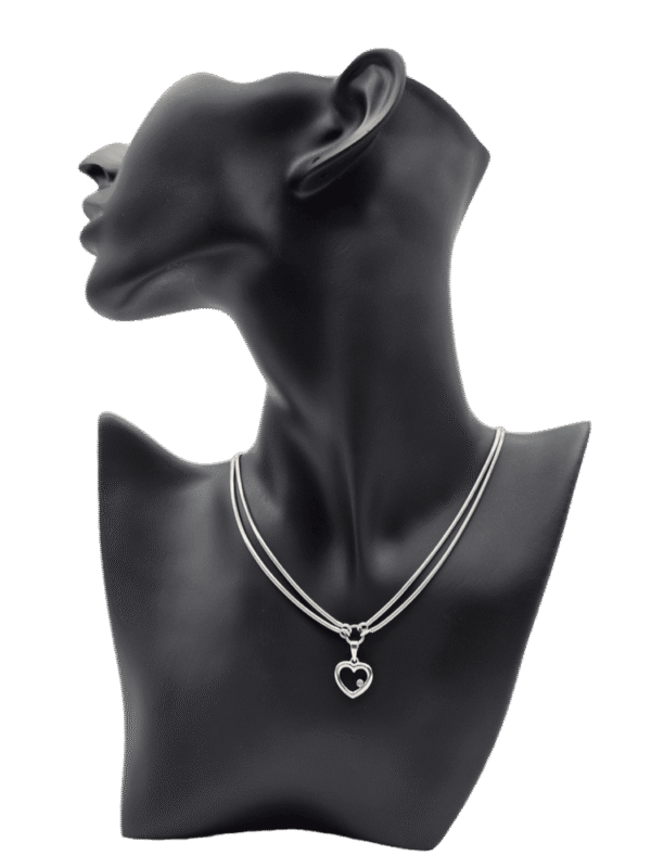 Collier Argenté Coeur Elodia