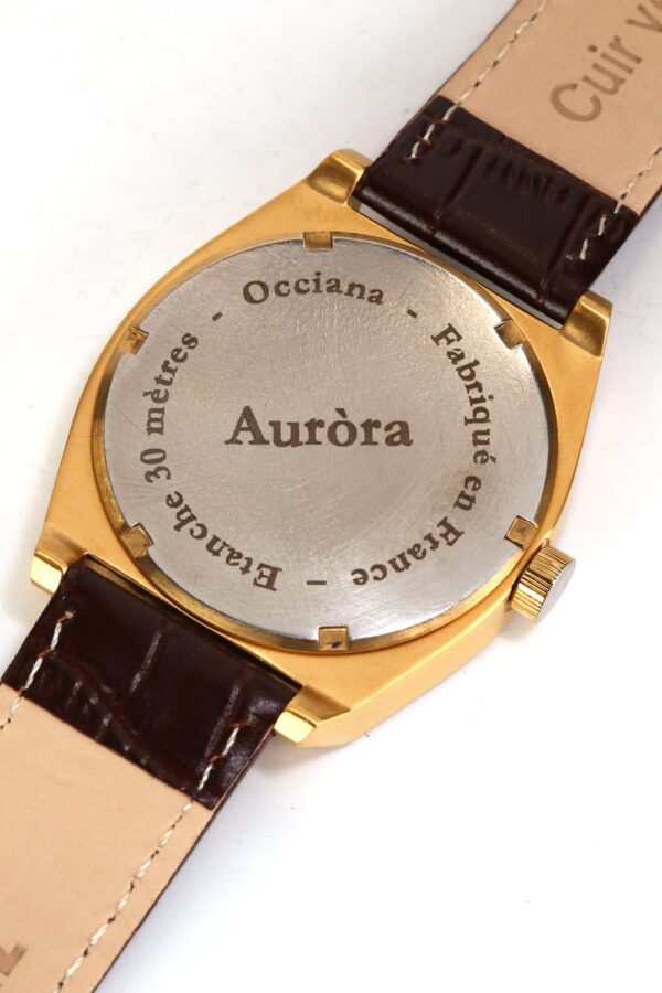 Montre Aurora cuir marron lisse – Image 3