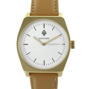 Montre Aurora cuir beige lisse