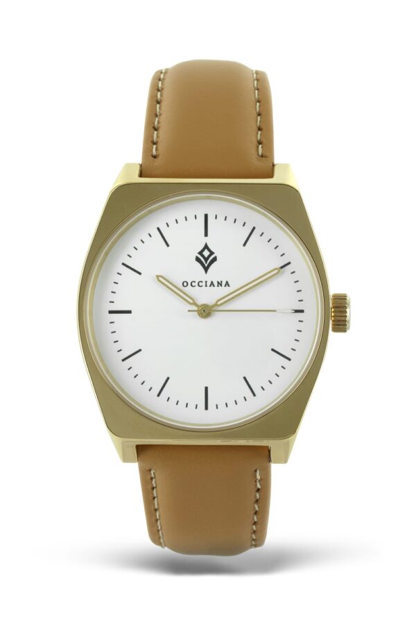 Montre Aurora cuir beige lisse
