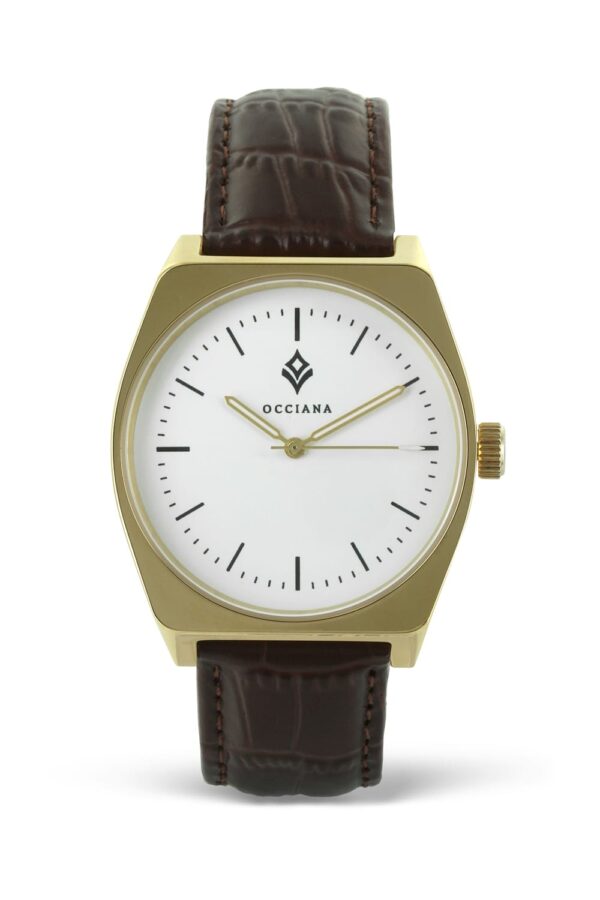 Montre Aurora cuir marron croco