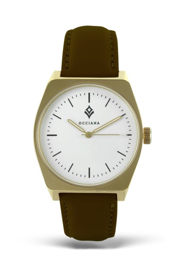 Montre Aurora cuir marron lisse