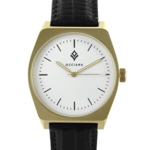 Montre Aurora cuir noir lézard