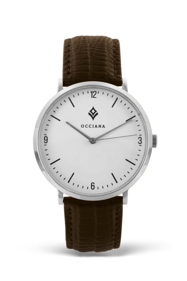Montre Esper cuir marron lézard