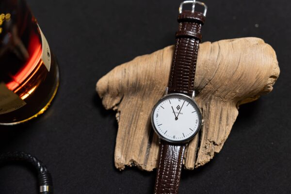 Montre Esper cuir marron lézard – Image 2