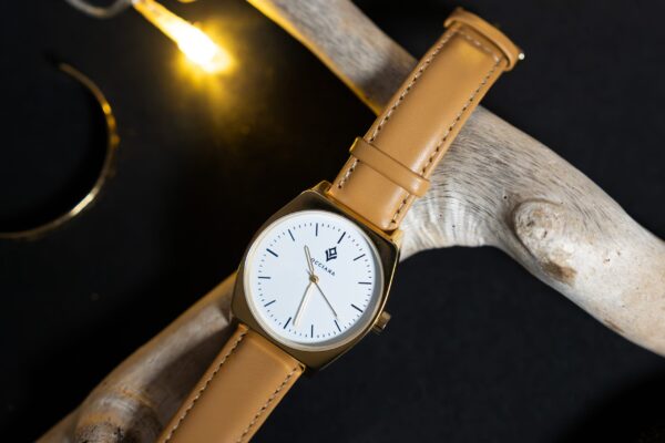 Montre Aurora cuir beige lisse – Image 2