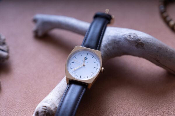 Montre Aurora cuir marron lisse – Image 2